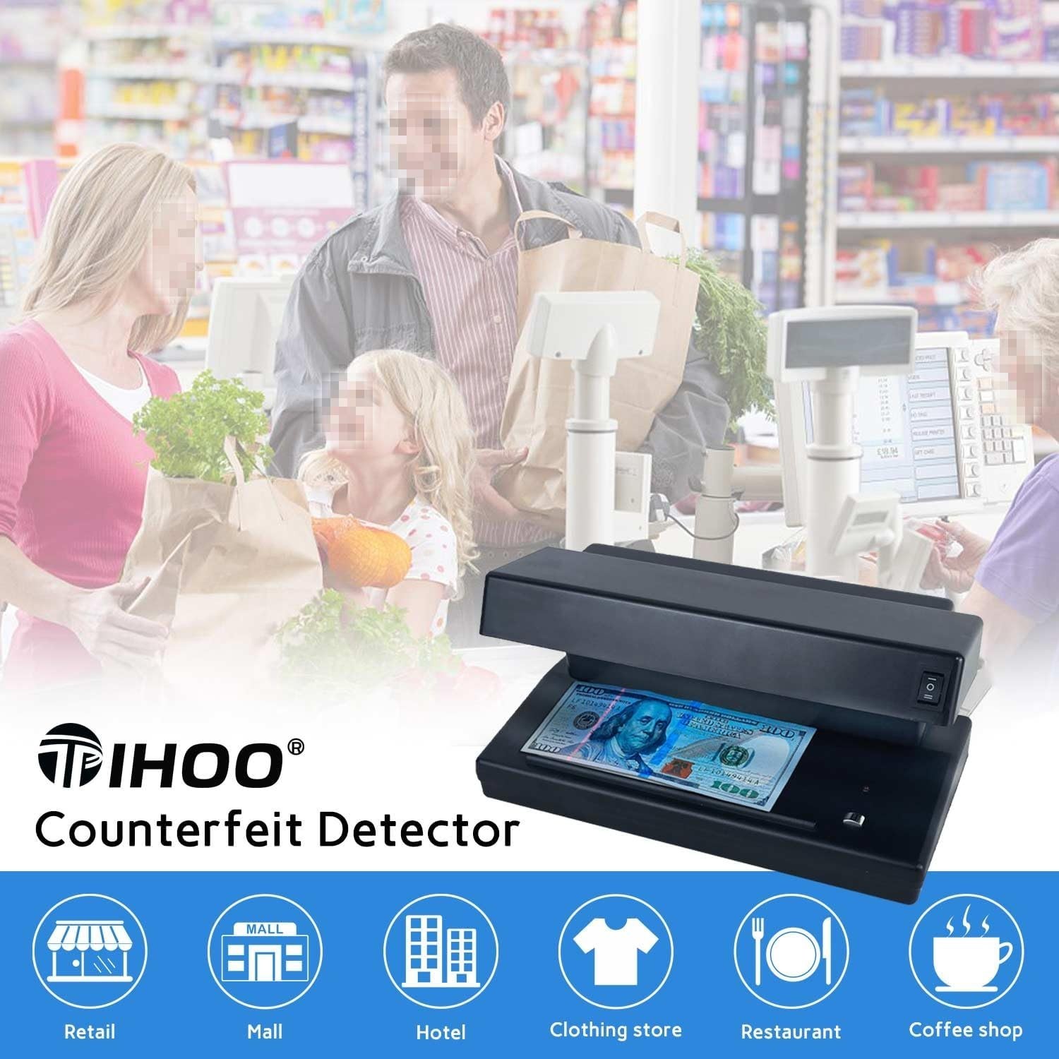 Counterfeit Bill Detector--TIHOO--NEW