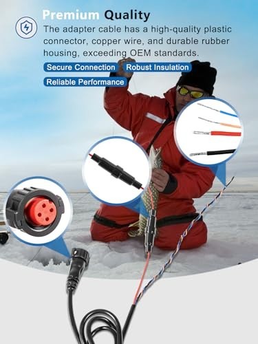 4-Pin Power/Data Cable for echoMAP, GPSMAP, Panoptix - Threaded, Upgraded Versio