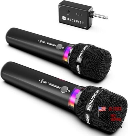 Wireless Microphone, Rechargeable Wireless Microphones with One-to-One Chip
