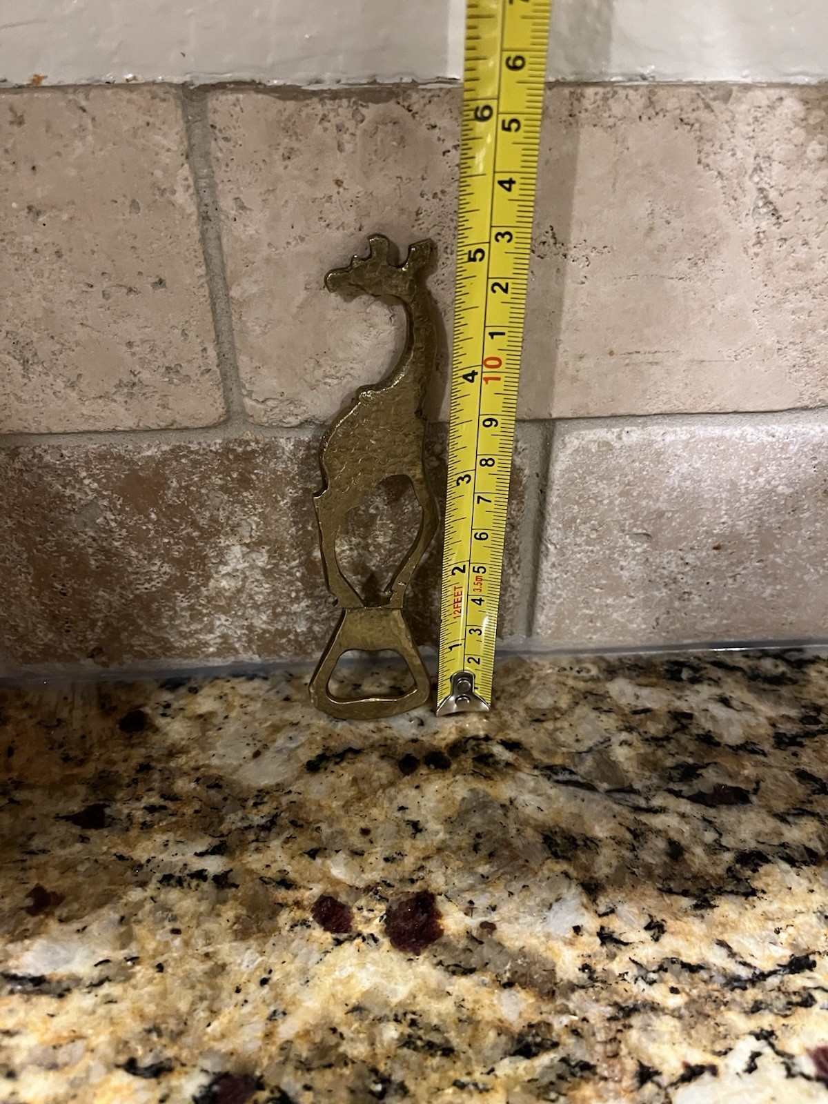 Brass Giraffe Bottle Opener