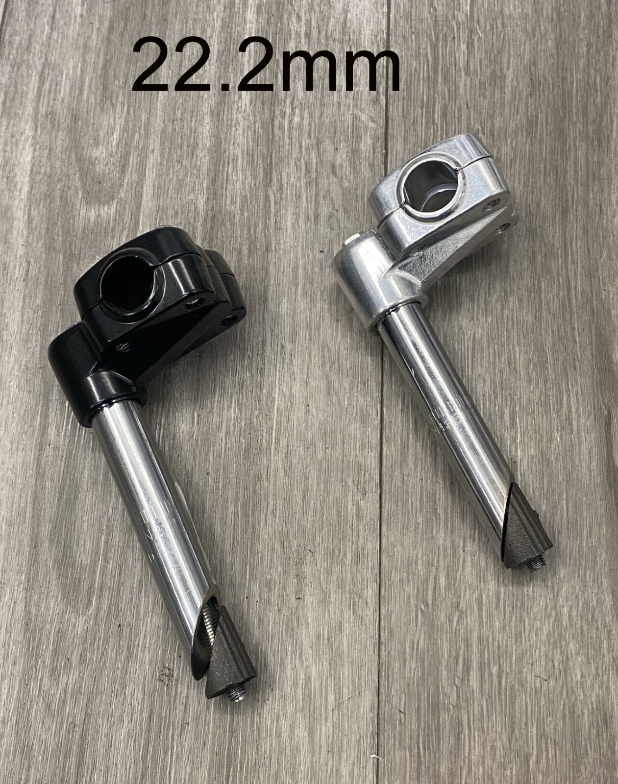 Alloy 22.2mm (4 BOLT) Old School Bicycle Stem BMX MTB Cruiser Bike, Chrome Black