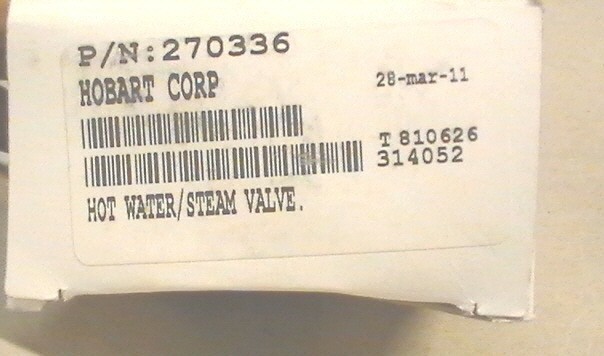 Hobart 3/4" SOLENOID VALVE REPAIR KIT # 270336 HOT WATER STEAM VALVE Rebuild
