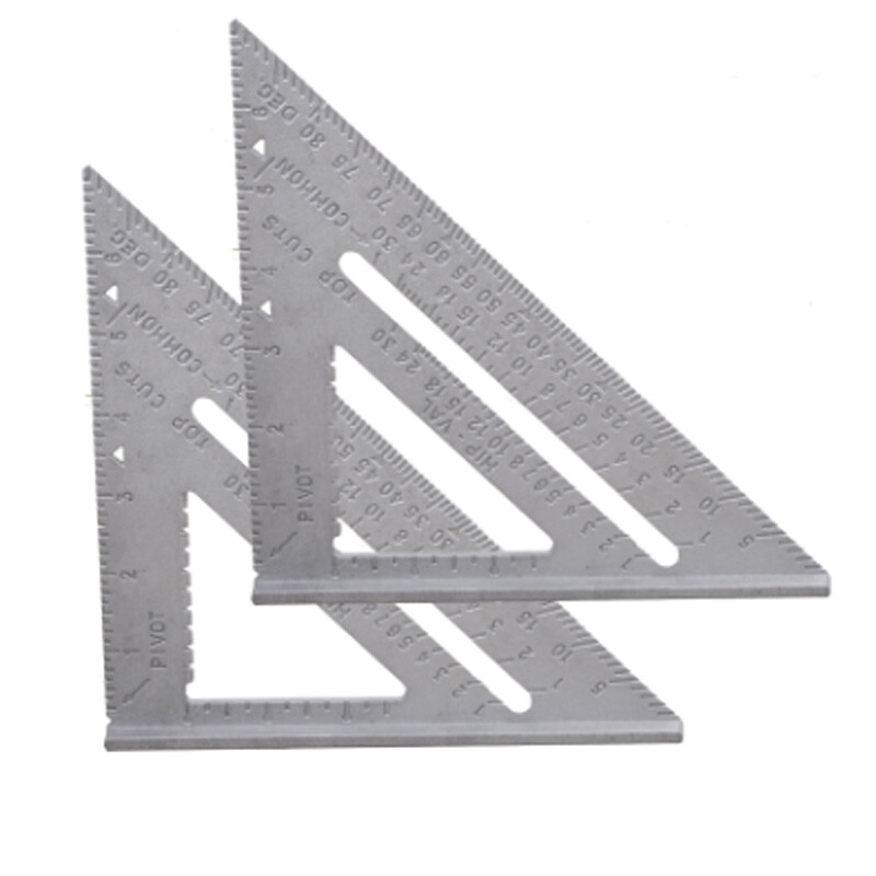 Metal Imperial Angle Protractor Speed Square Triangle Ruler Measuring Tool