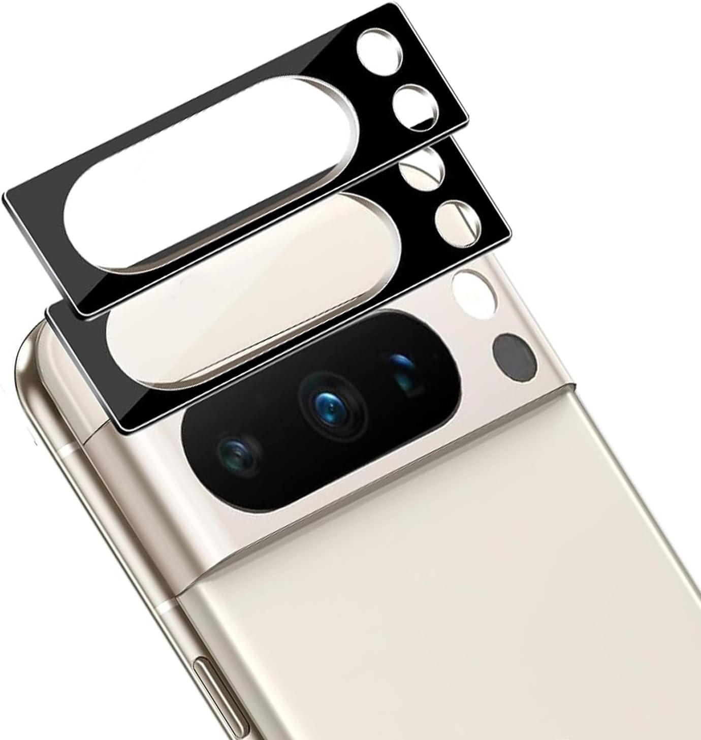 2 Pack for Google Pixel 8 /9 Pro/9a/9pro XL Camera Lens Protector(Black)