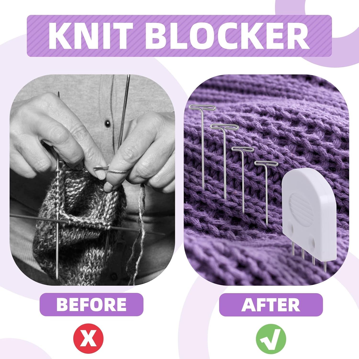 130 Pcs Knit Blockers Kits, Blocking Combs Pins Set for Knitting, S1