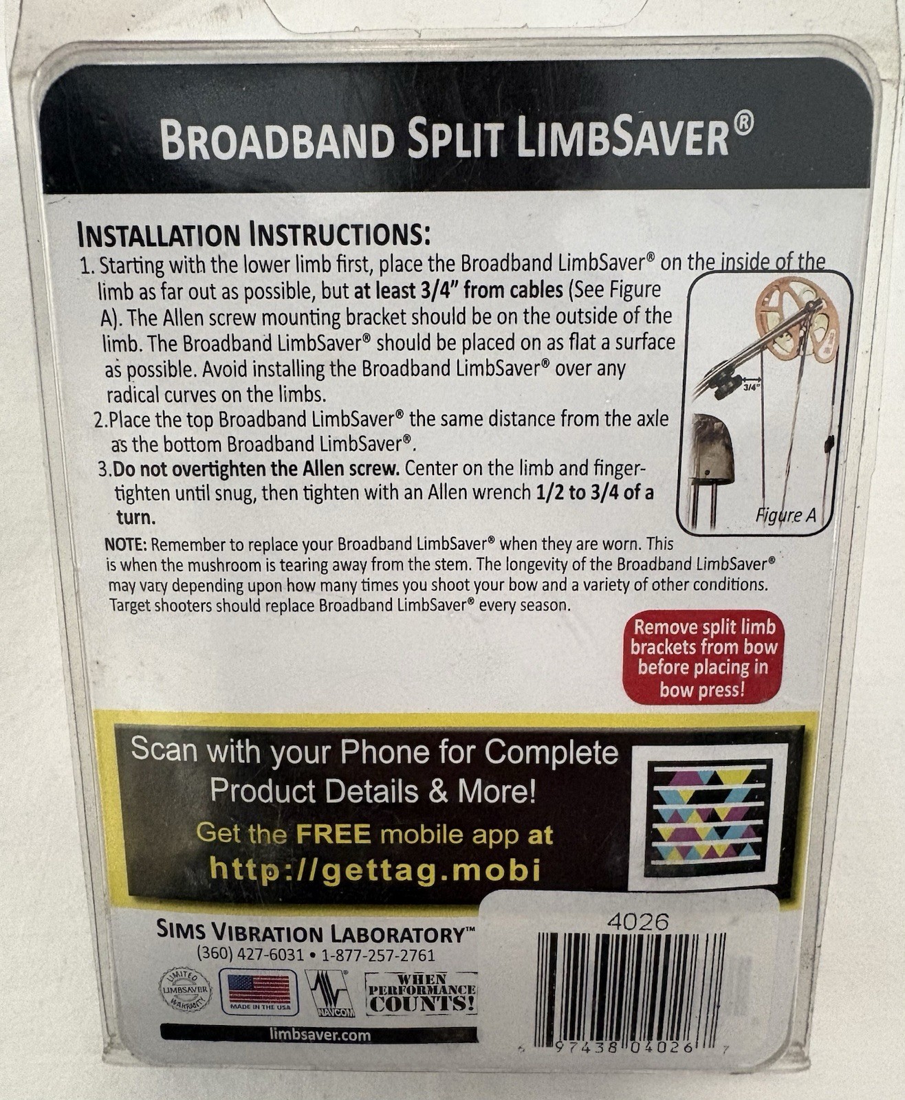 Limbsaver Broadband Split Limb Dampener 2-Pack (Red Bands) #4026 NEW