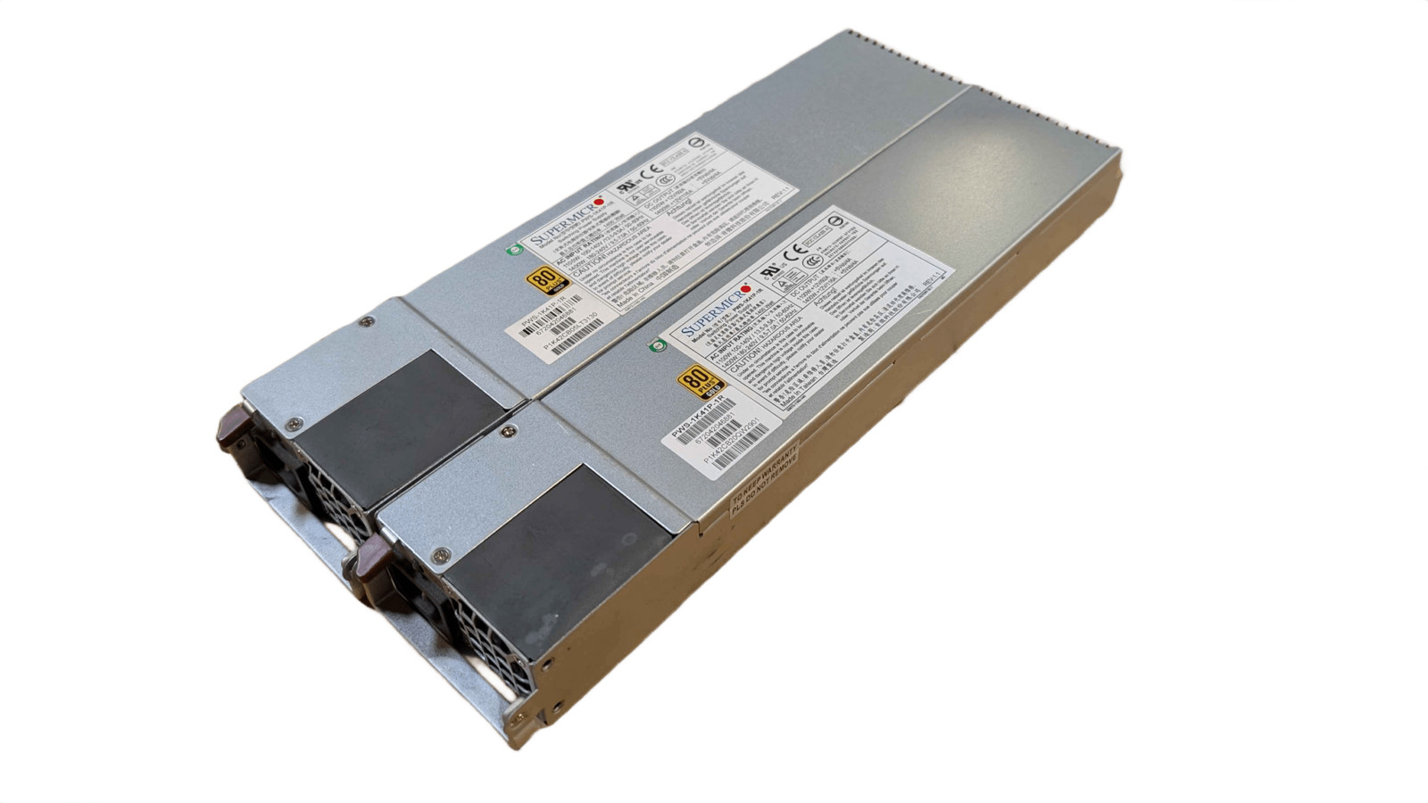 Lot of 2 Supermicro PWS-1K41P-1R 1400W 80 Plus Gold Power Supply