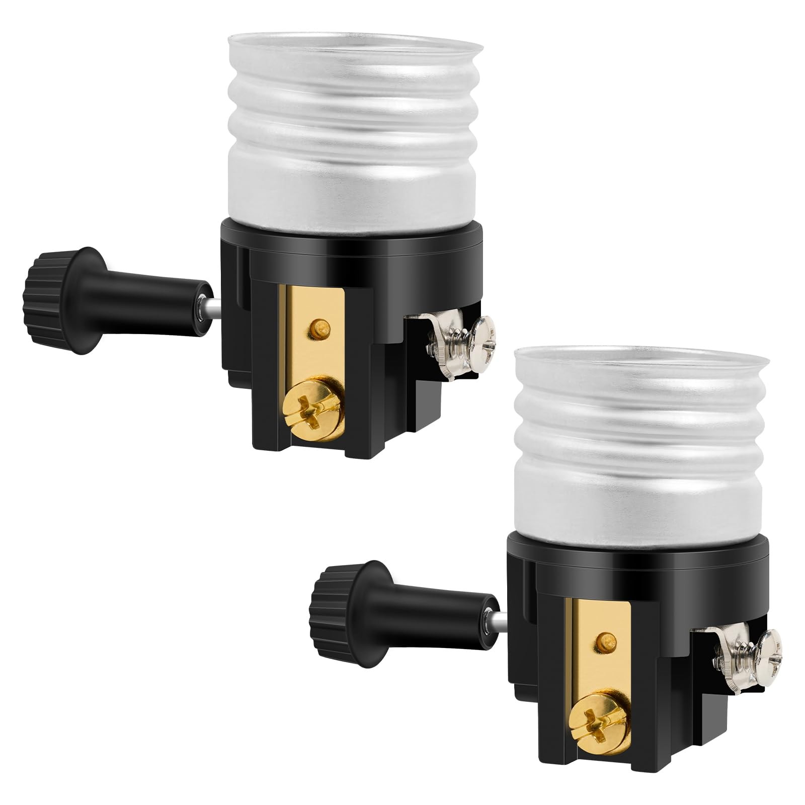 2Pack E26 Lamp Socket Replacement With On Off Switch Table Floor Lamp Repair Kit