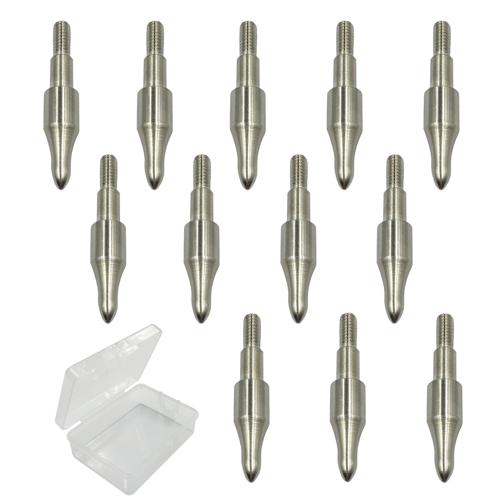 Archery Points 75/100/125/150 Grains - 12pcs 100 grain silver points