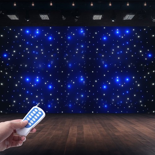LED Star Stage Backdrop Star Curtain DMX512 Background Starry Sky W/ Controller