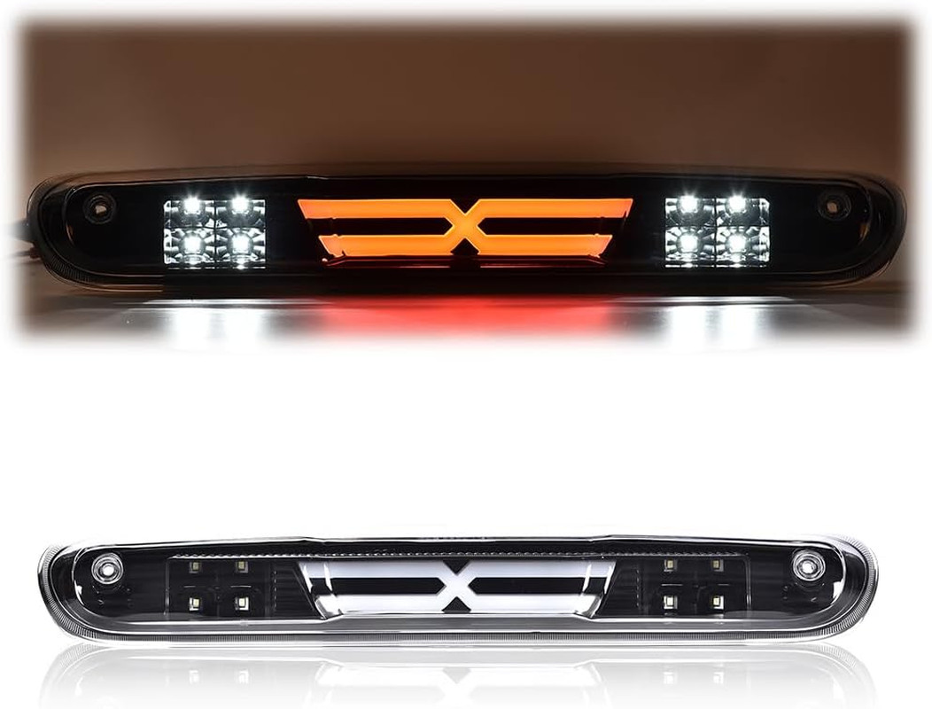 Rear Third Brake Lights, Compatible with 2007-2014 Chevy Silverado Sierra, Clear