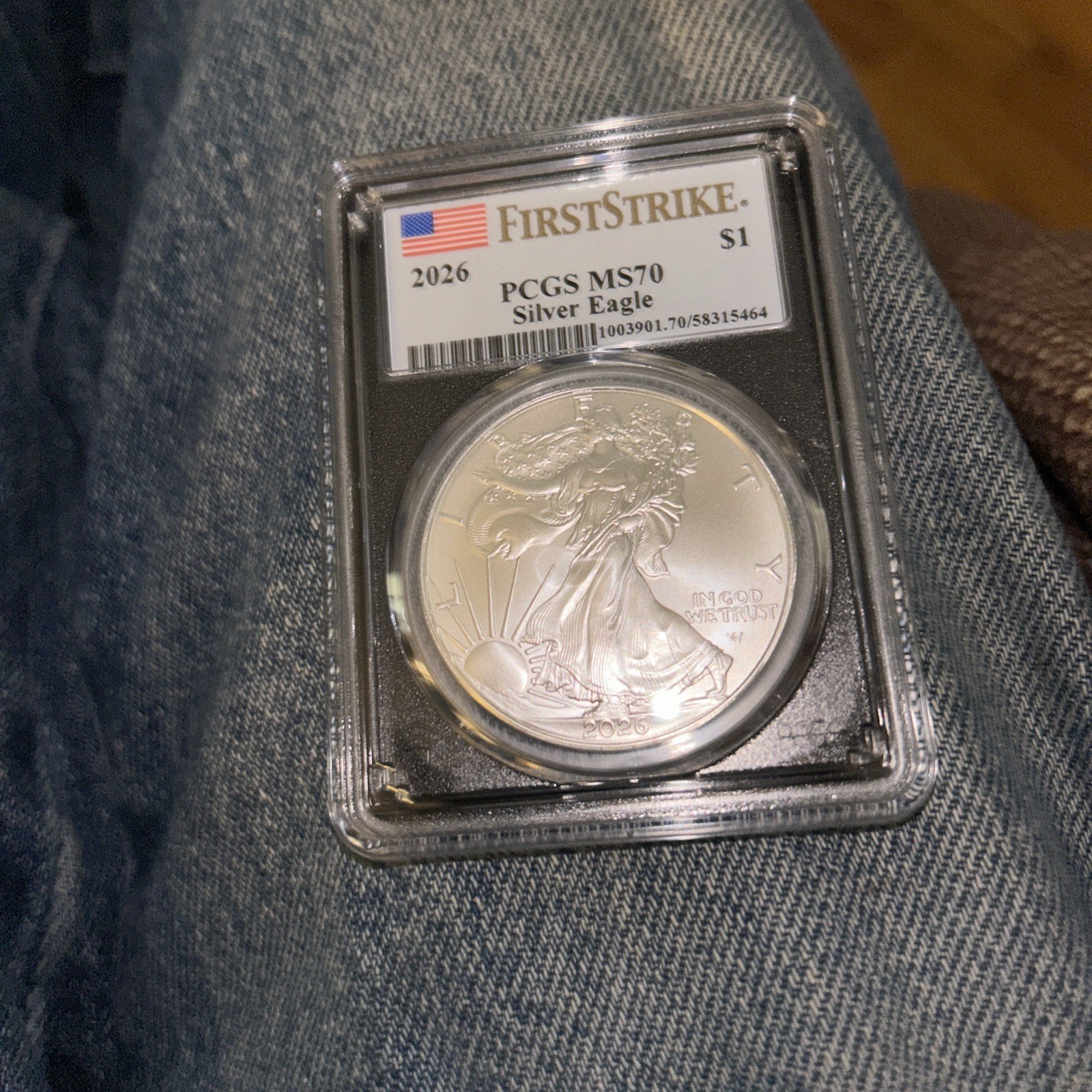 2026 $1 American Silver Eagle PCGS MS70 First Strike .999