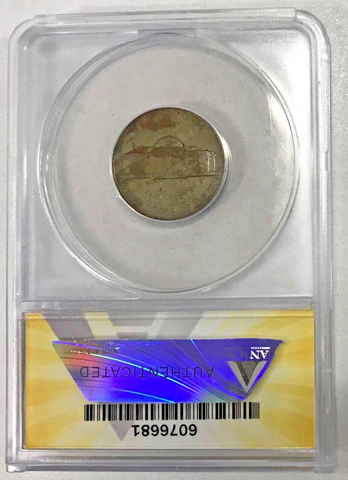 1948 S 5c Major Obverse Lamination ERROR, ANACS VF30