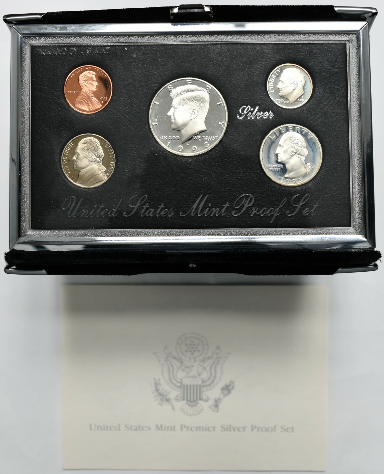 1993 United States Premier Silver Proof Set w/ Box & COA