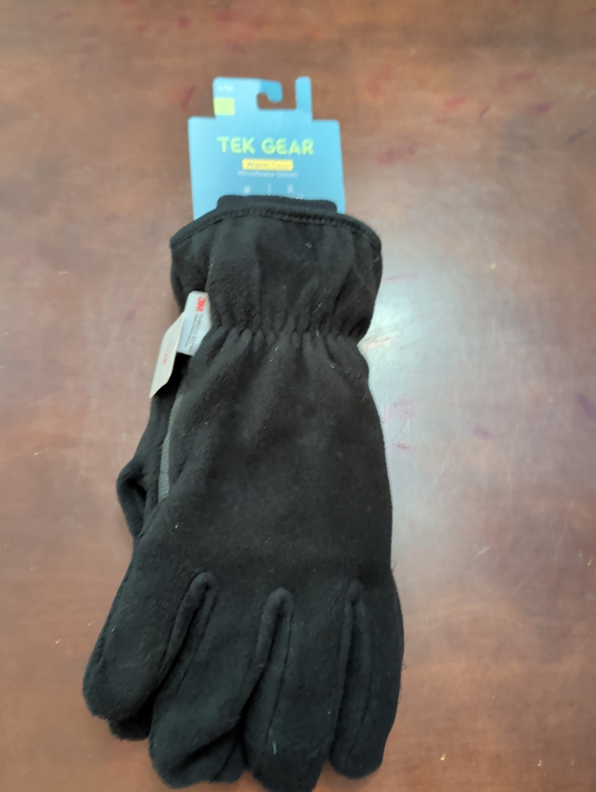 Tek Gear Large/X-Large Microfleece Warm Gear Winter Gloves - Black NWT
