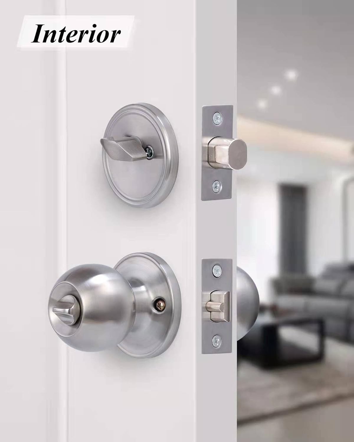 All Keyed Same Entry Door Knob and 1 Pack, Deadbolt Lockset-Keyed Alike