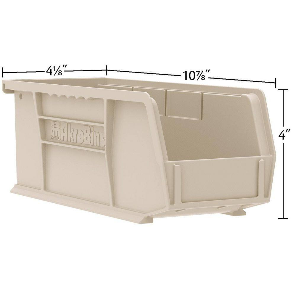 Plastic Stackable Storage Bins/ Totes, 11 In. X 4 In. X 4 In. Blue, (12-Pack)