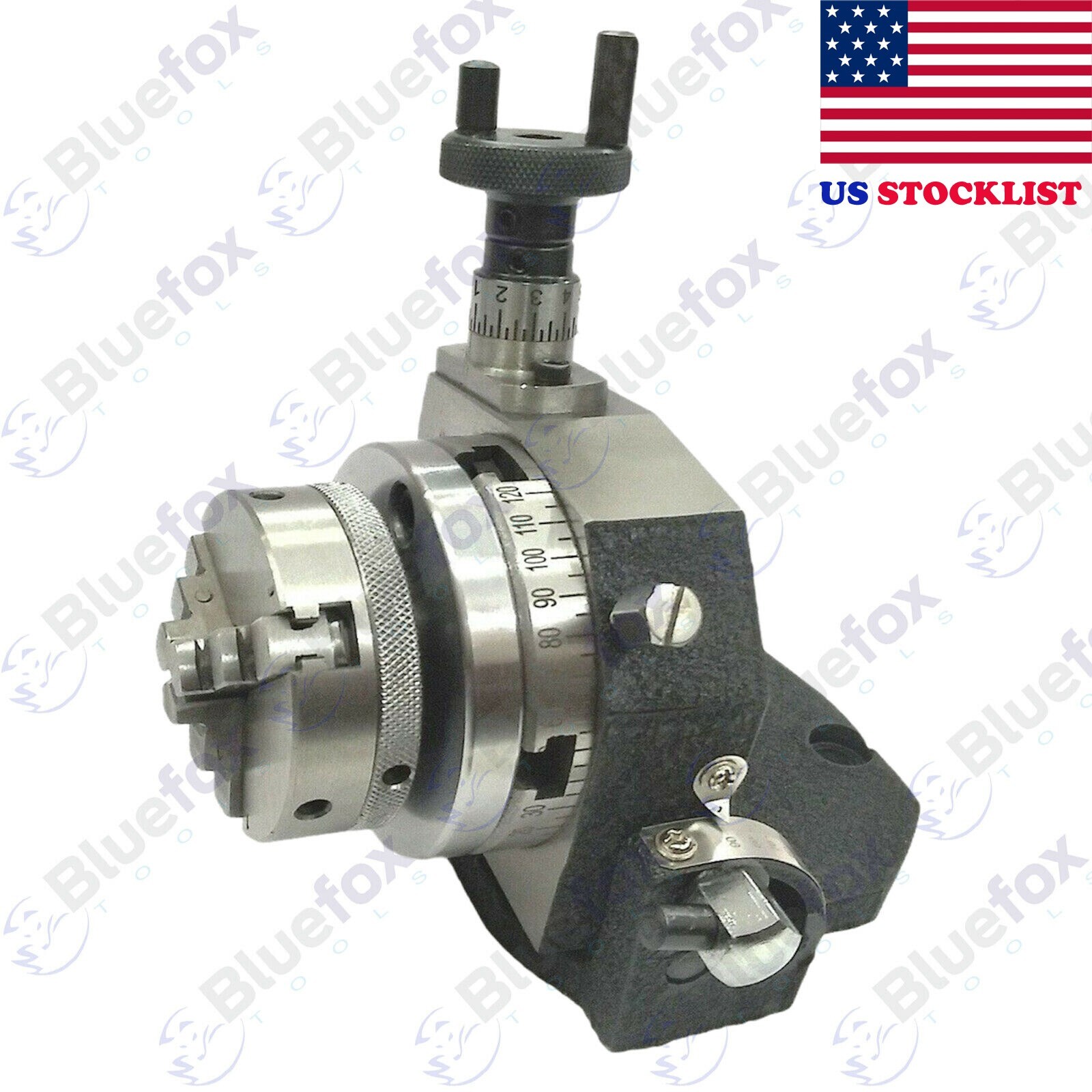 3"/75MM TILTING ROTARY TABLE WITH 65 MM MINI LATHE CHUCK FOR MILLING MACHINE