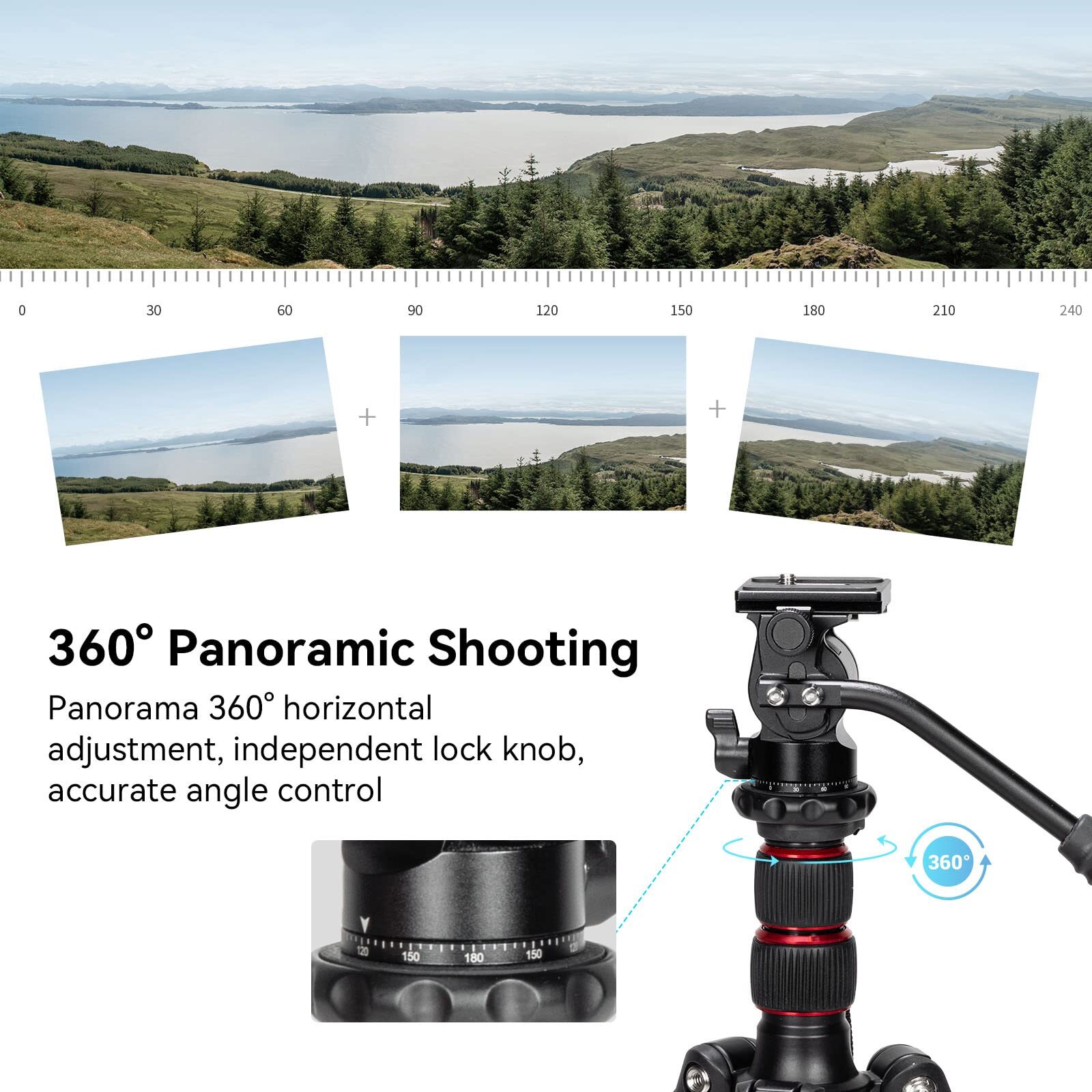 SmallRig CH3 Camera fluid Video Head with Detachable Handle, Max payload 3kg