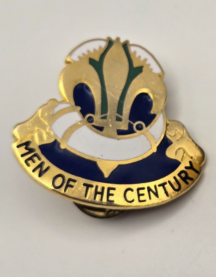 Vintage Army DUI Pin - "Men of the Century" 100th Infantry Division