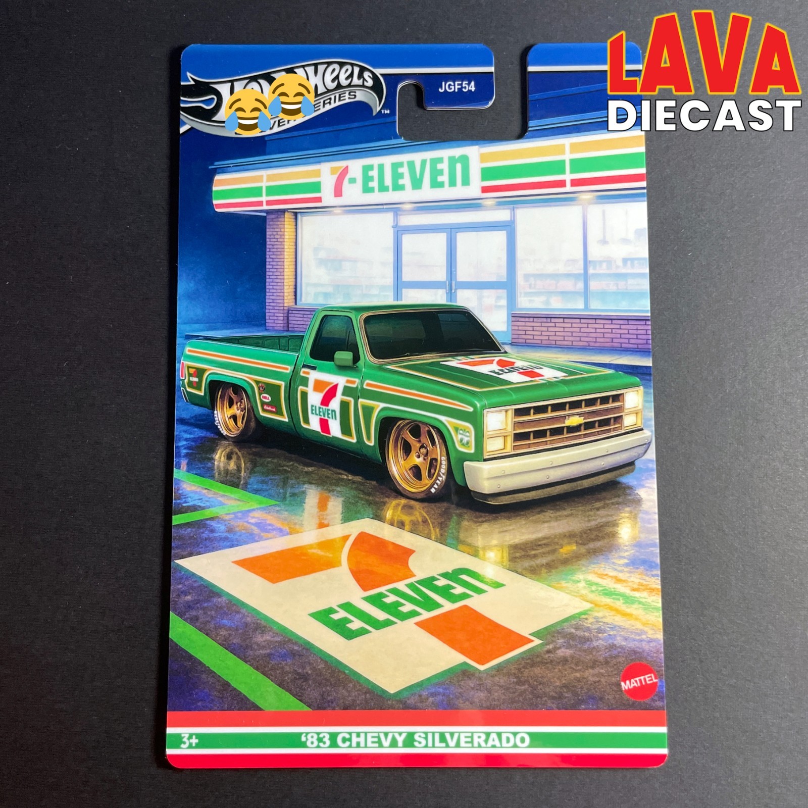 SEVEN ELEVEN Custom card 4 7/11 Hot Wheels 83 Chevy Silverado Square Body Truck