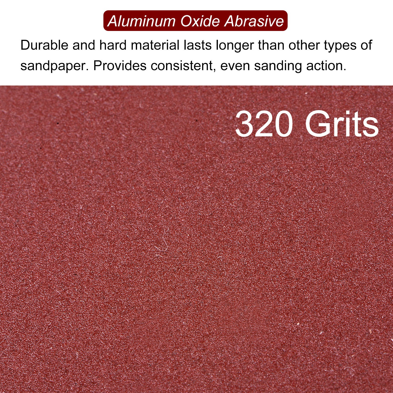 100pcs 320 Grits 80mm Aluminum Oxide Triangular Hook & Loop Sandpapers Pads