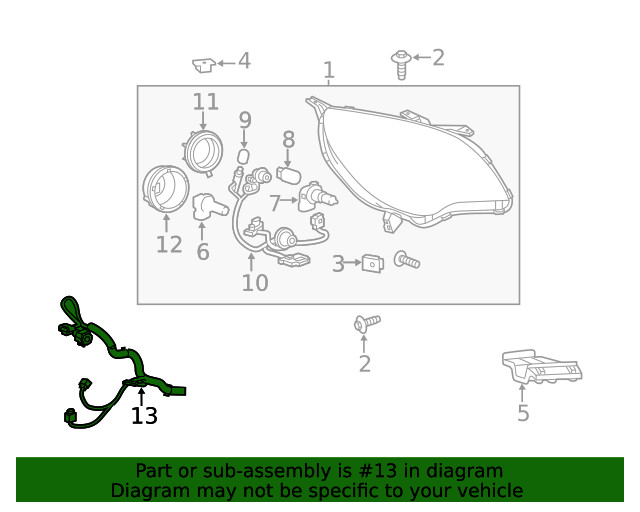 Genuine GM Forward Lamp Wiring Harness 84087260