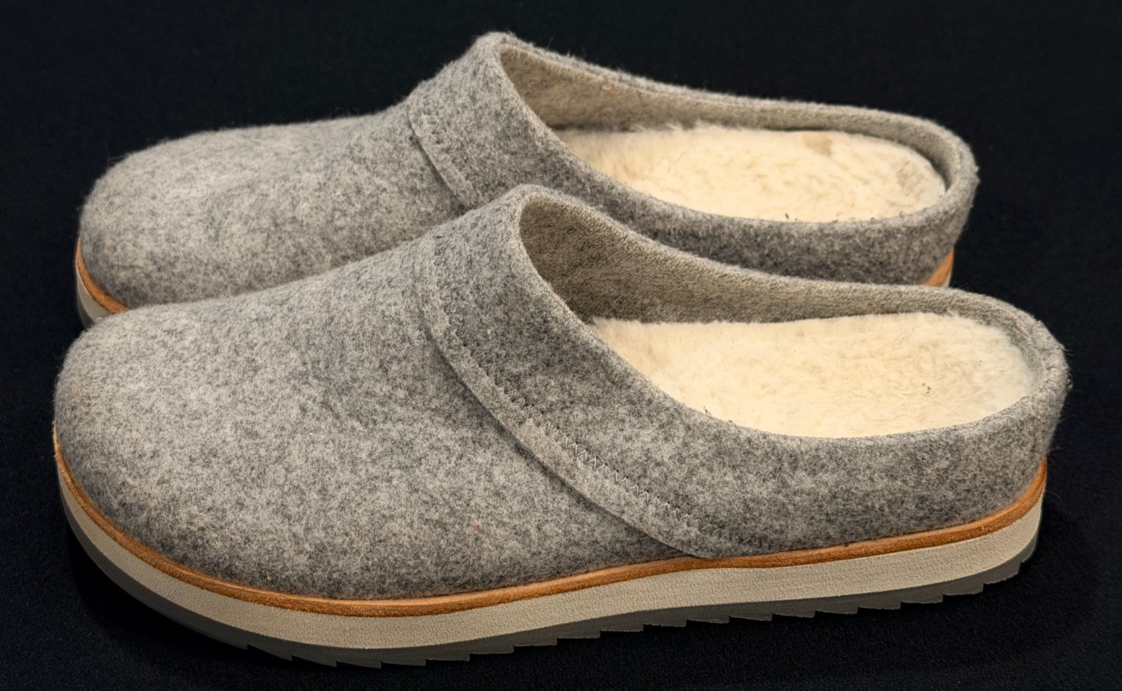 Merrell Juno Wool Clogs Women's Sz 7 Grey Sherpa Lining Slip On Mule Comfort