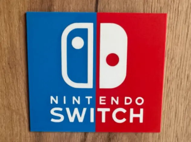 Nintendo Switch Logo 3D Printed
