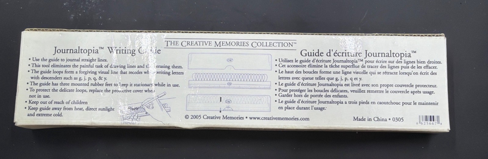 Creative Memories Journaltopia Writing Guide Tool Stencil Scrapbook Journaling P