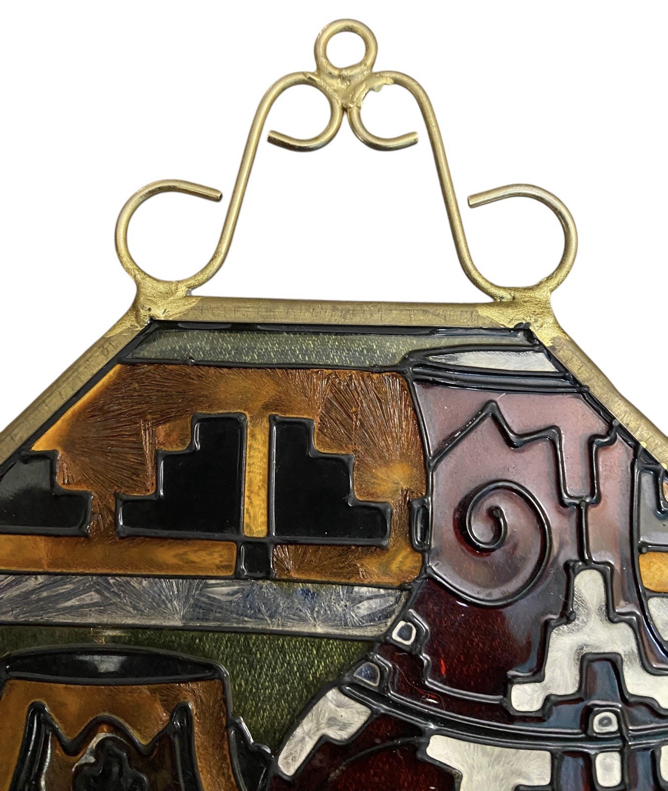 Southwestern Pottery Suncatcher Octagon Shape