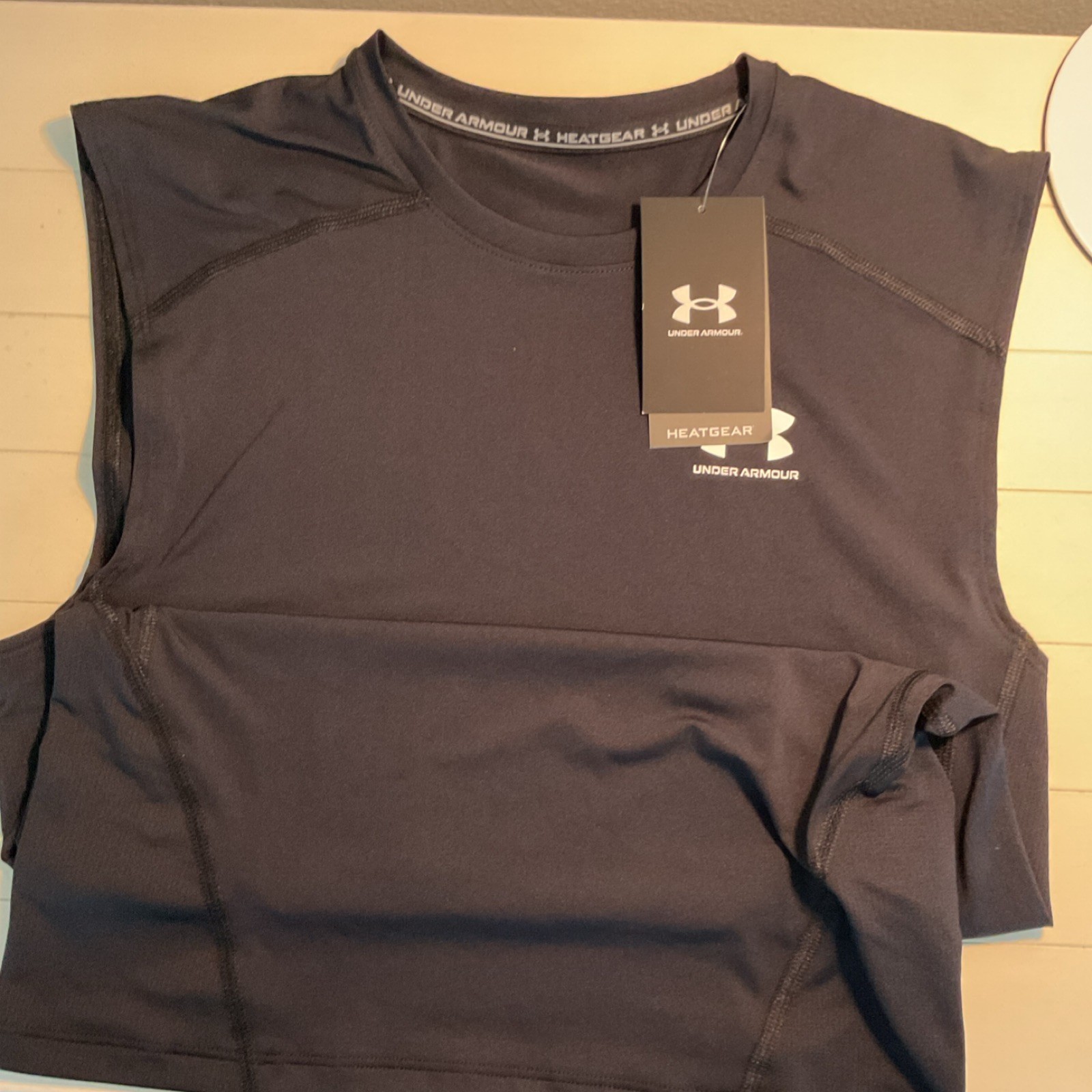 Under Armour HeatGear Compression Sleeveless Top L Black 1361522