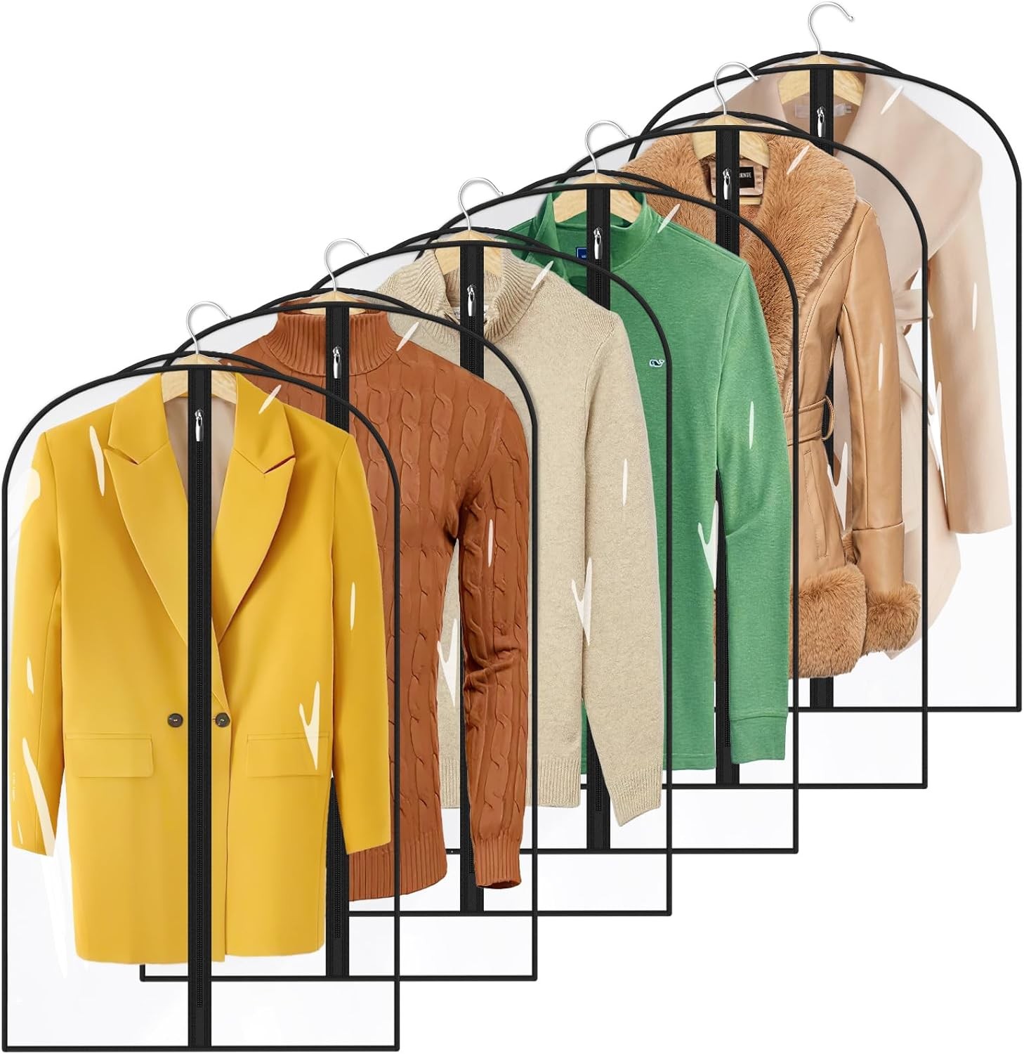 MISSLO All Clear Garment Bags for Hanging Clothes 40" Suit 40 inch,