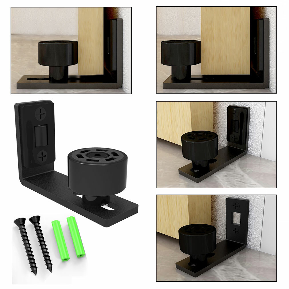 CCJH Adjustable Wall Mount Floor Guide For Sliding Barn Wood Door, 1PC