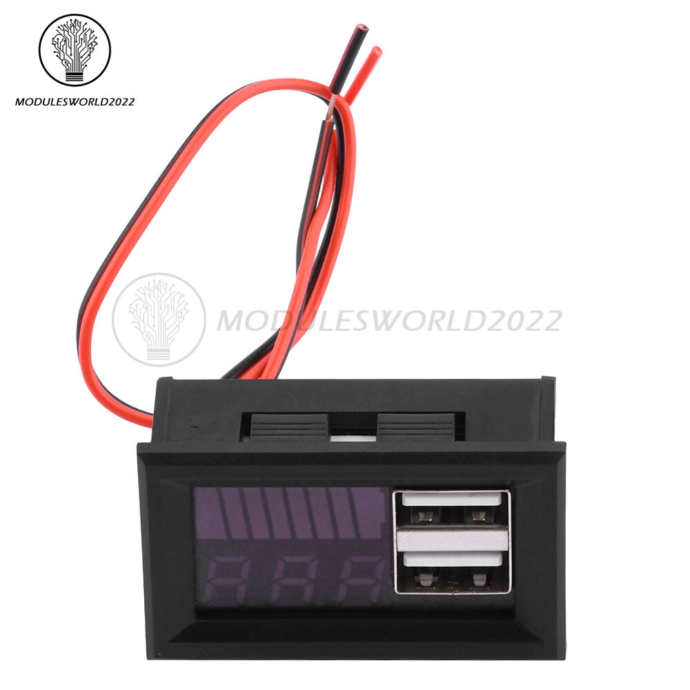 Digital Lead-acid /Li-ion Battery Capacity Voltage Meter Battery Level Indicator