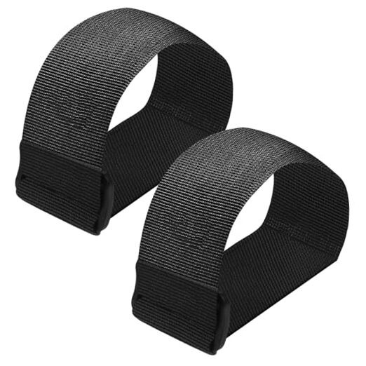 Leg Exerciser Traction Straps, Under Desk Elliptical Pedal Band for Seniors, 4