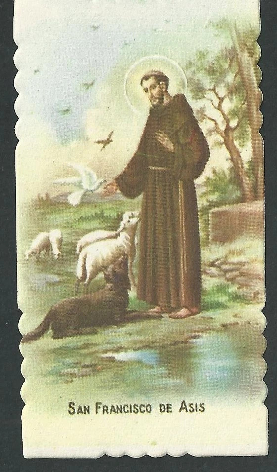 Holy card antique de San Francisco de Asis santino image pieuses estampa
