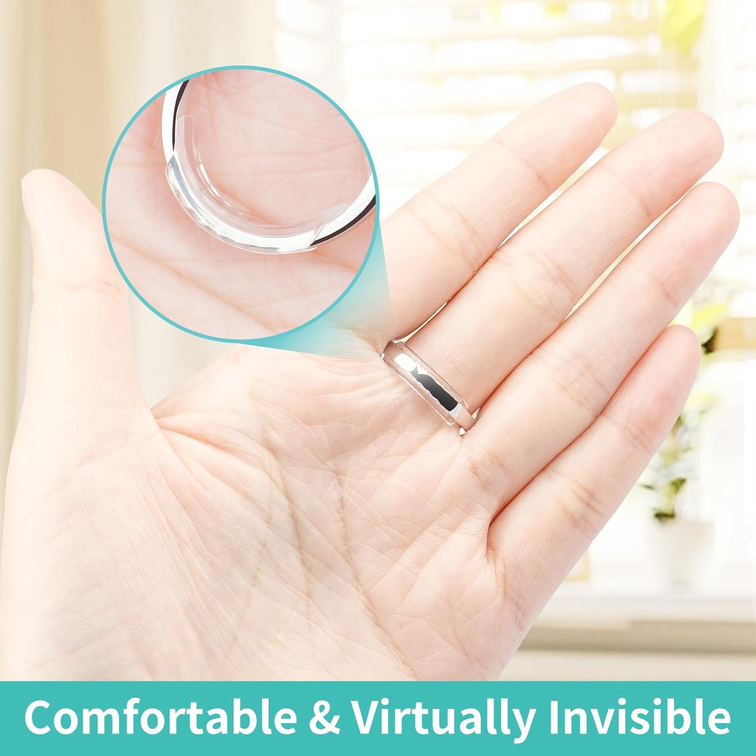 8 Sizes Ring Sizer Adjuster, Invisible Ring Guards for Women & Men, Ring Resizer