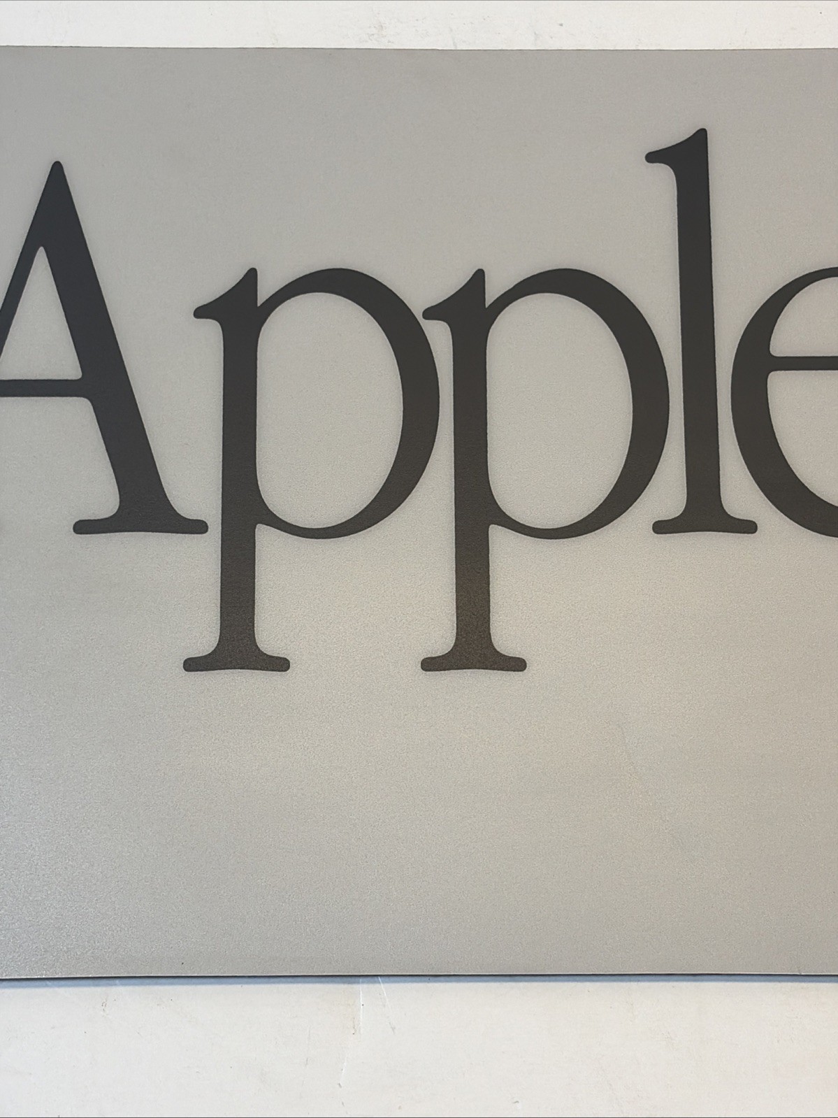 Vintage Rectangular Script Apple Logo Mouse Pad Think Different ERA Y2K Jobs