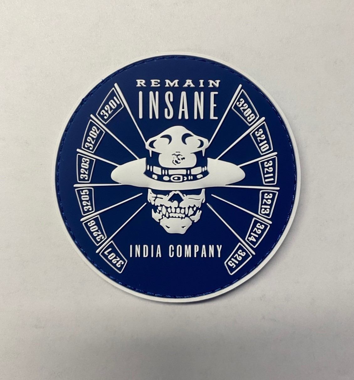 USMC “Remain Insane” Patch – MCRD 3rd Recruit Training Battalion, India Company