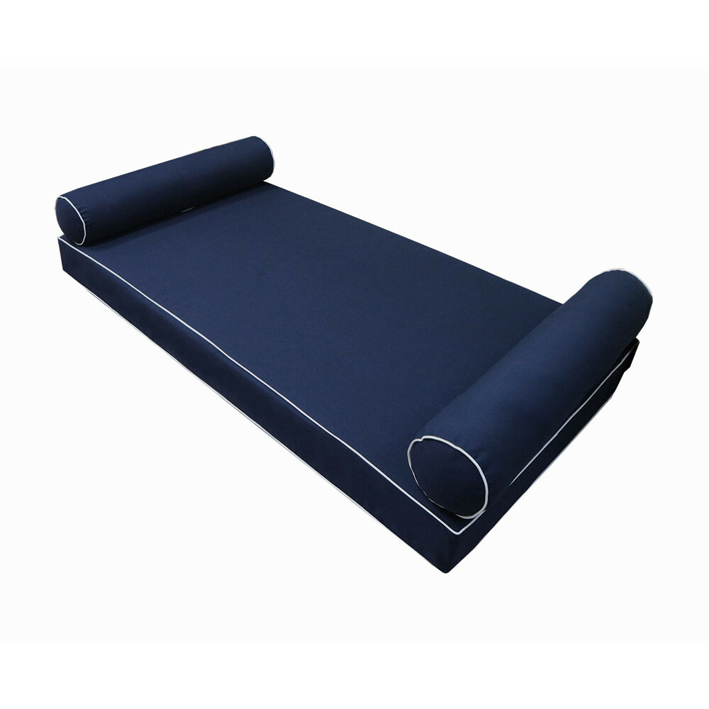 |SLIPCOVER ONLY|S5 Daybed Mattress Bolster Covers Contrast Pipe Trim Crib AD101