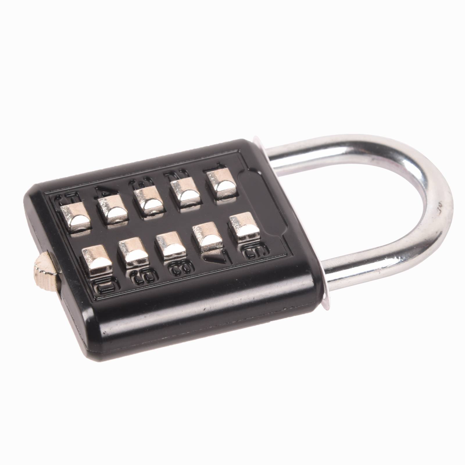 10-Digit Combination Lock Push Button Padlock 5 Digit Locking Mechanism 2PCS