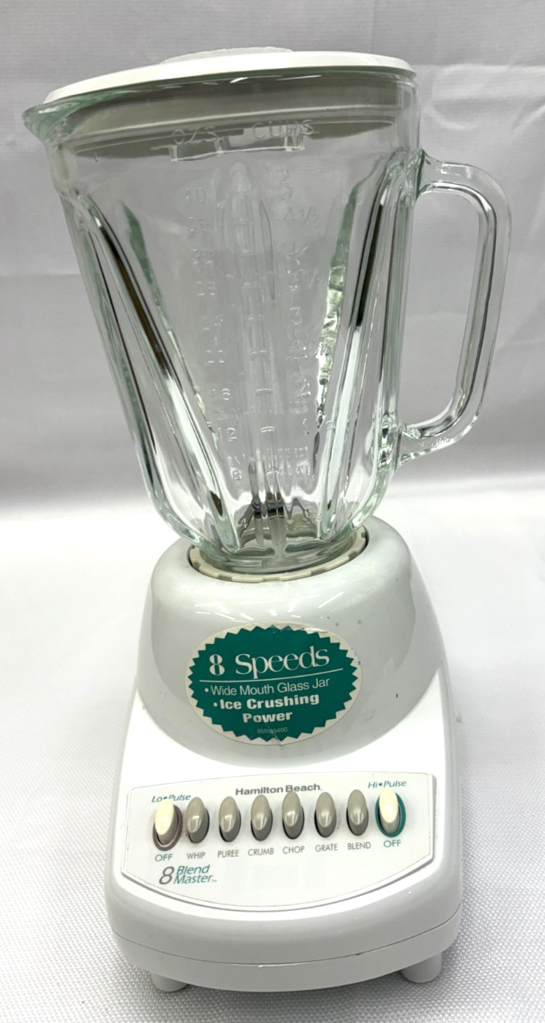 Hamilton Beach Blender 8 Speed Ice Crusher Wide Glass Tested Working Model 58200