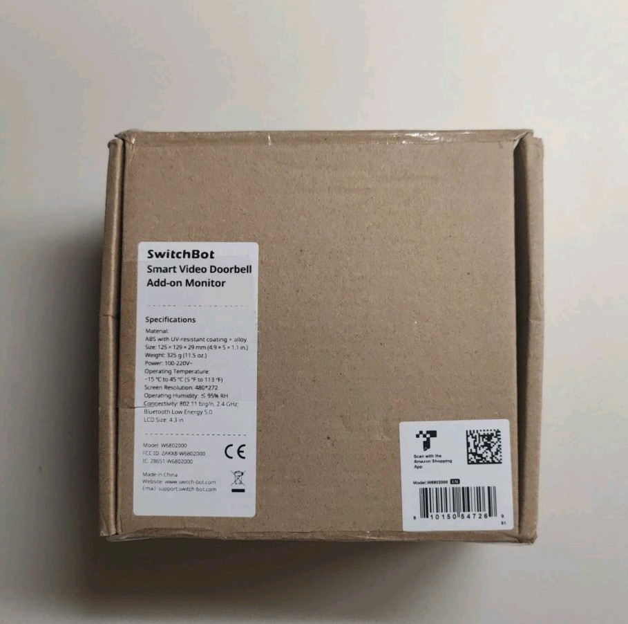 SwitchBot Smart Video Doorbell Add-on Monitor, white