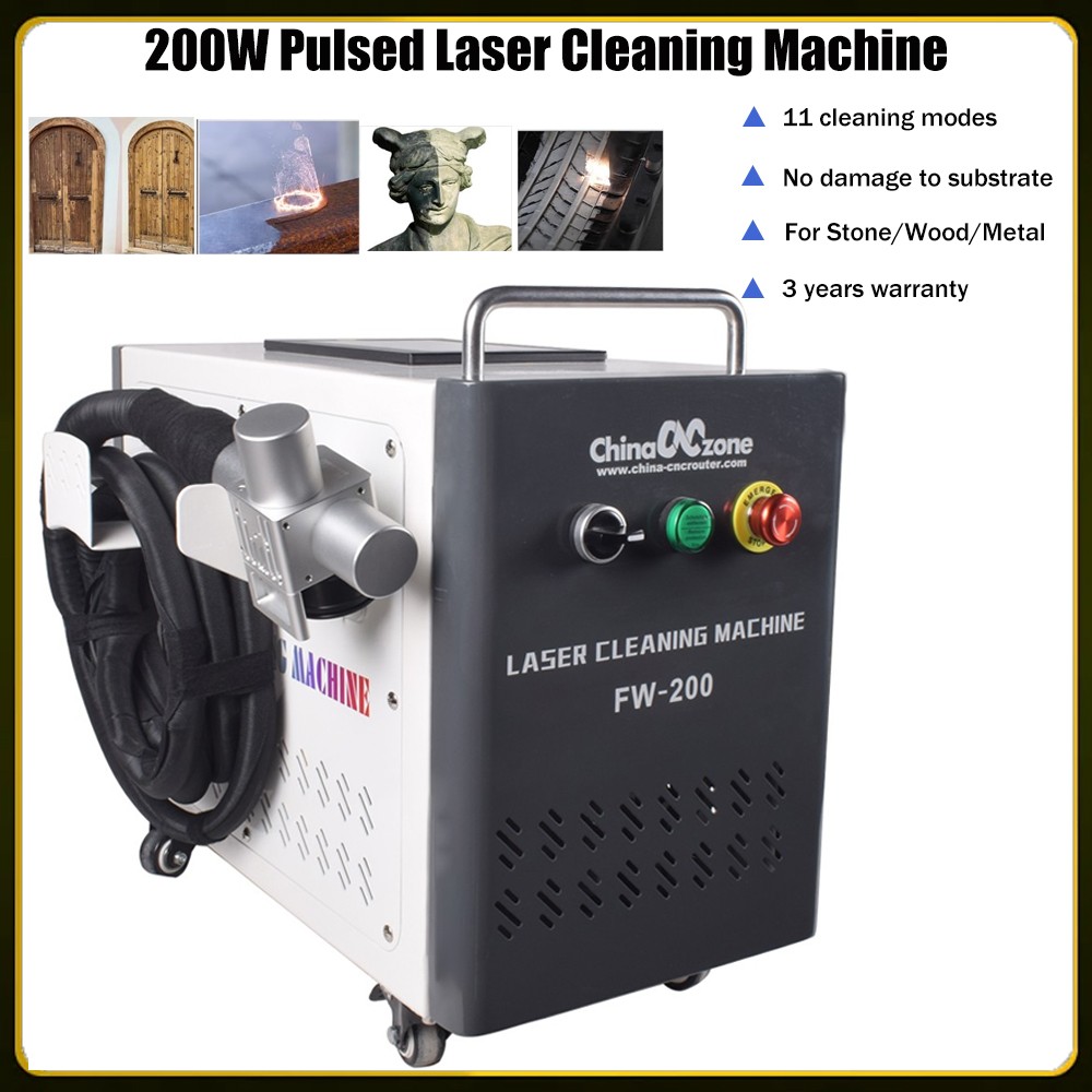 JPT 200W Pulsed Laser Cleaning Machine F Cleaning Furniture/Paint/pavement/Stone