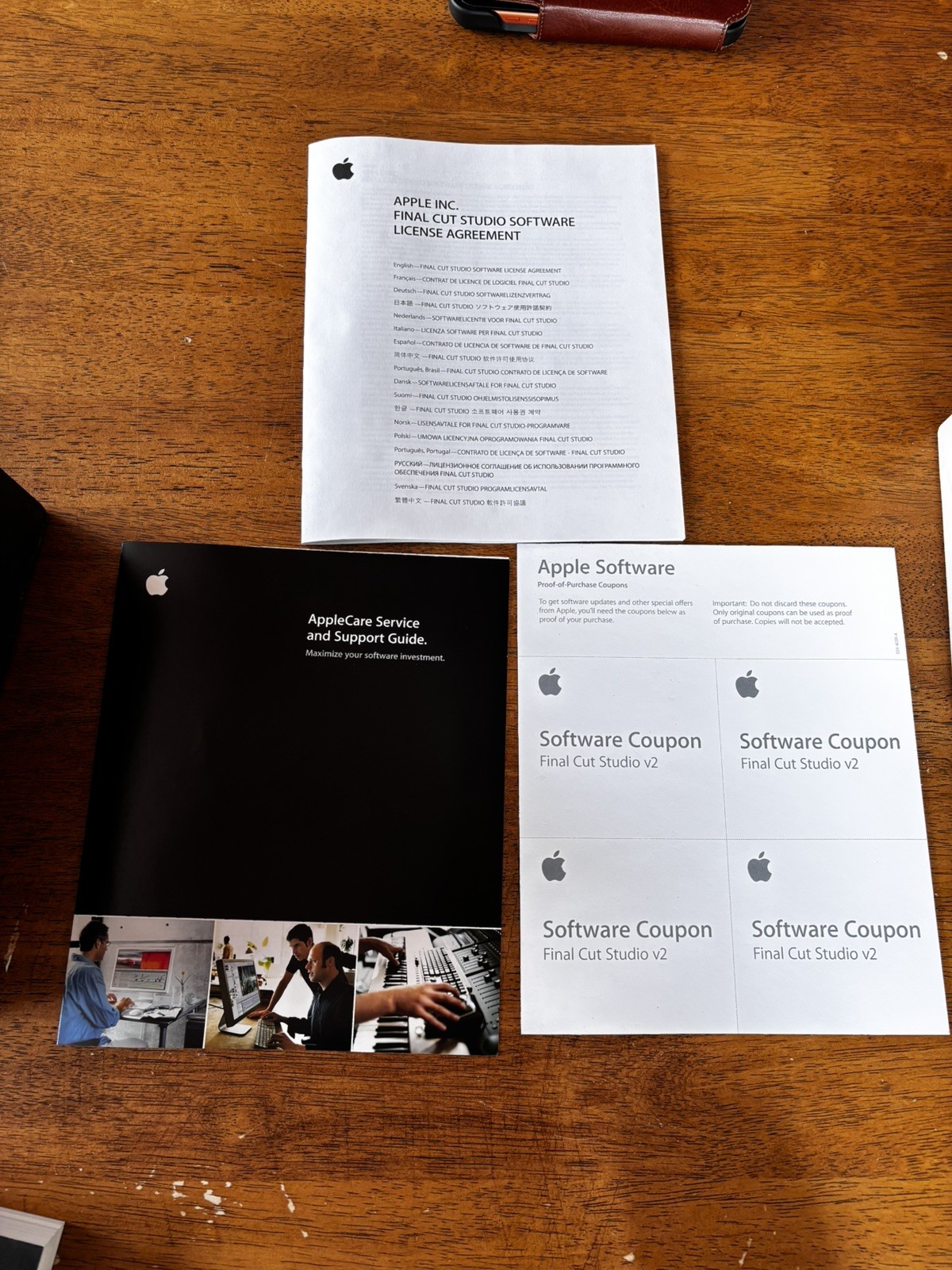 Apple Final Cut Studio 2 Pro 6 DVD Studio Pro 4 Manuals only - no software