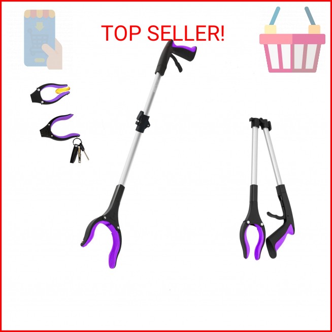 32 inch GrabRunner Heavy Duty(up to 10 lbs) Reacher Grabber Tool with Strong Mag