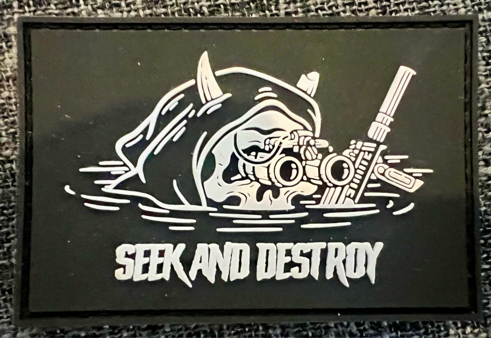 White Phosphor "Seek and Destroy" Black & White Variant Patch
