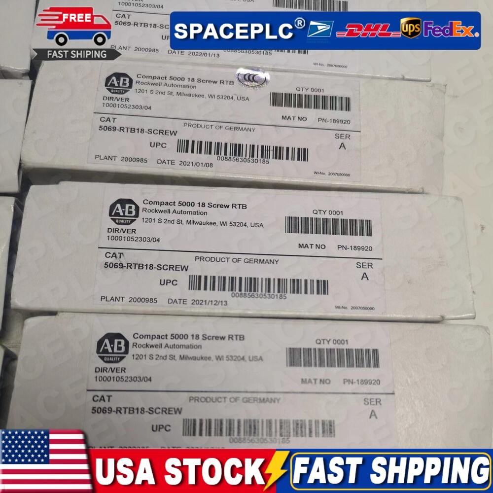 New Sealed AB 5069-RTB18-SCREW Compact 5000 18-Screw in box US Free Tax