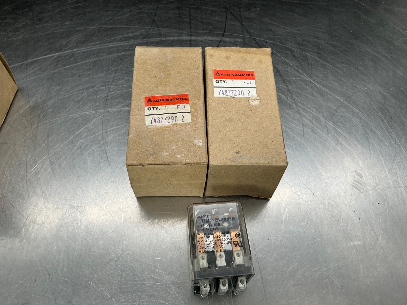(2) Potter & Brumfield KUP14D55 Relay 24vdc